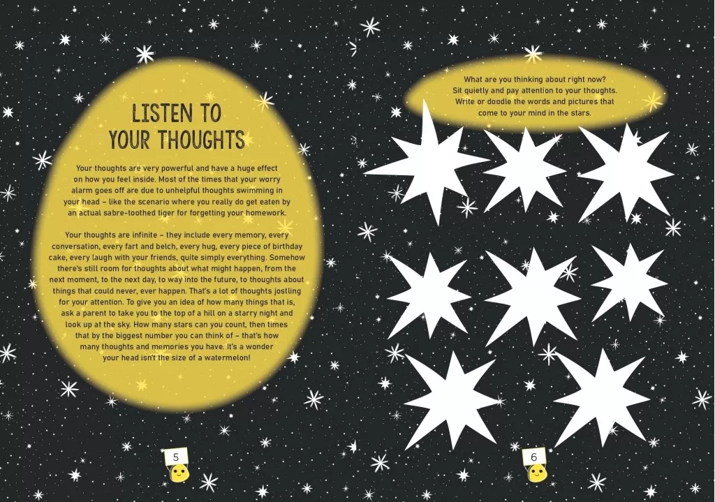 An activity from The Worry Workbook all about getting children to write down their thoughts